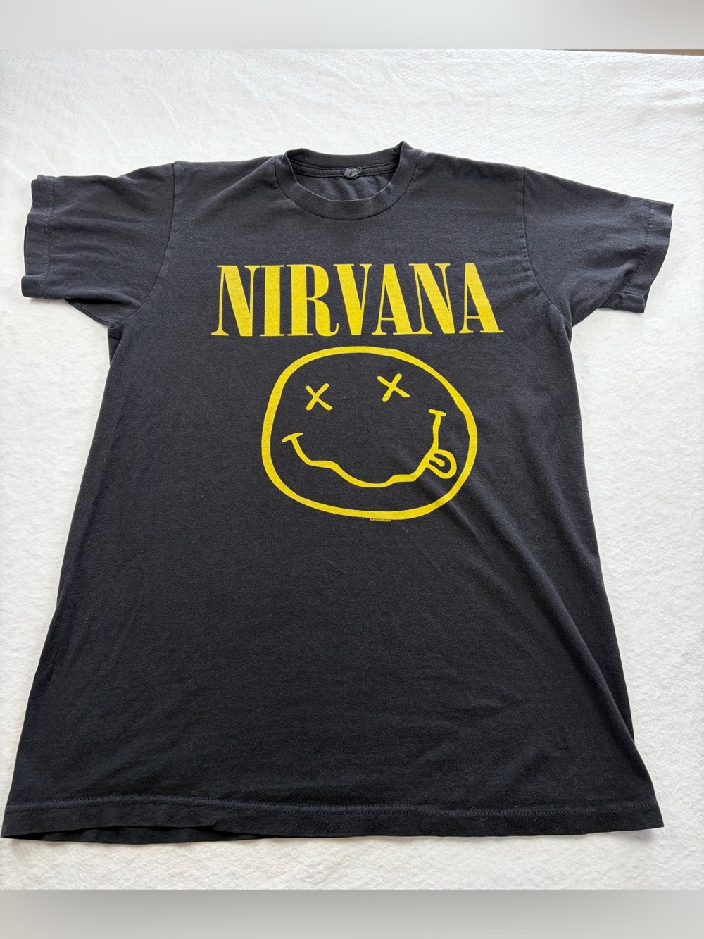 Vintage NIRVANA Black Tee with Small White Care Tag